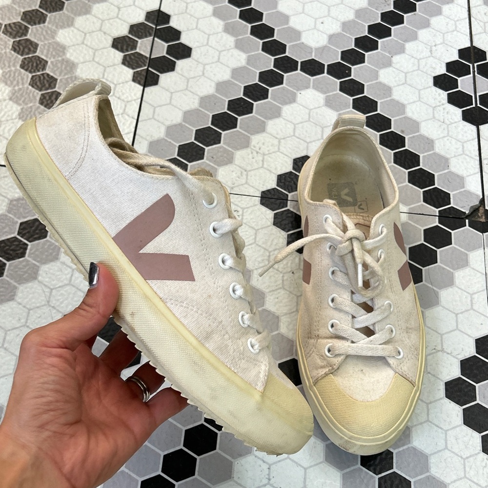 Veja White Canvas Sneakers